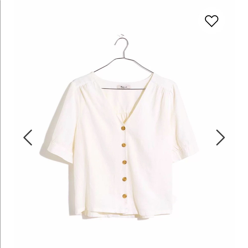 Madewell Plaza Linen Blend Button Down